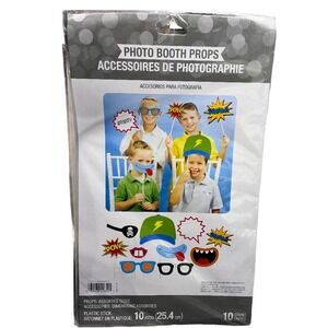 Super Hero Comics Photo Booth Props 10 Count Assorted Party Pack New